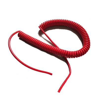 Красный ПУ весенний шнурка по заказу различных размеров стальной проволоки внутри или без