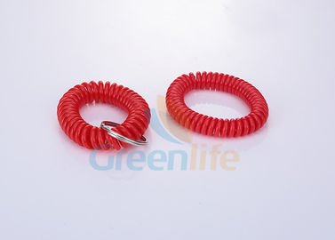 Трубопровод Кейчайн ТПУ спиральной пружины запястья мягкого красного Бунге пластиковый с кольцом разделения
