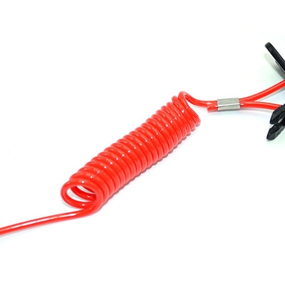 Универсальный красный пластиковый спиральный шнур для лодки