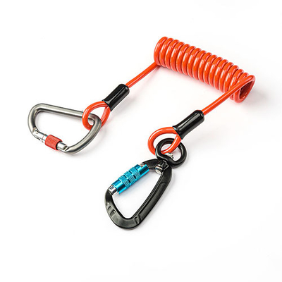 Оранжевый гибкий катушный инструмент шнур тяжелой службы 2M с крючком карабина