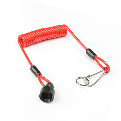 Красный спиральный кабель переключателя стопа убийства двигателя мотора талрепа безопасности водных лыж