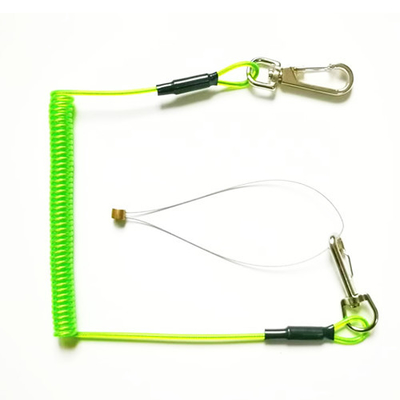Ясный зеленый талреп катушки Stopdrop оборудуя с крюком шарнирного соединения сплава цинка каждый конец