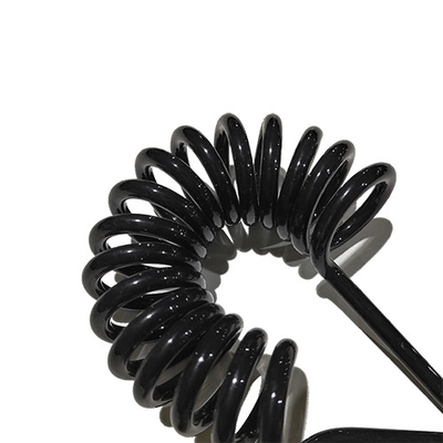 Дурабле спирального кабеля веревочки удерживания черноты диаметра 8ММ изготовленный на заказ без аксессуара