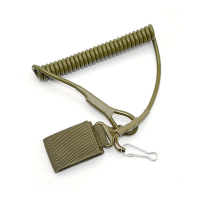 Хаки зеленый эластичный катушка шнурка шнурка безопасная защита от падения для пистолетов
