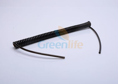 Усиленное сталью Ретрактабле заволакивание черноты ТПУ кабеля безопасностью с заключительными частями