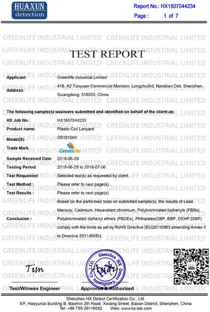 КИТАЙ Greenlife  Industrial  Limited Сертификаты